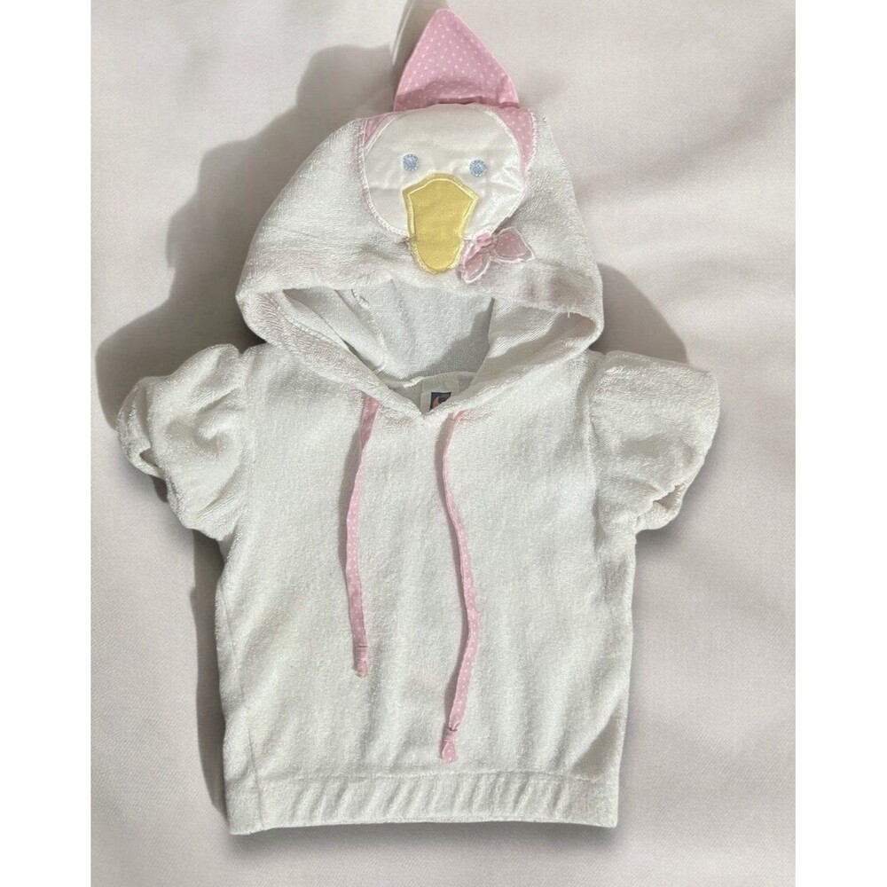 Vintage Carter’s Terry Cloth Hooded Swim Cover For Girls Sz 24m Mother Goose USA